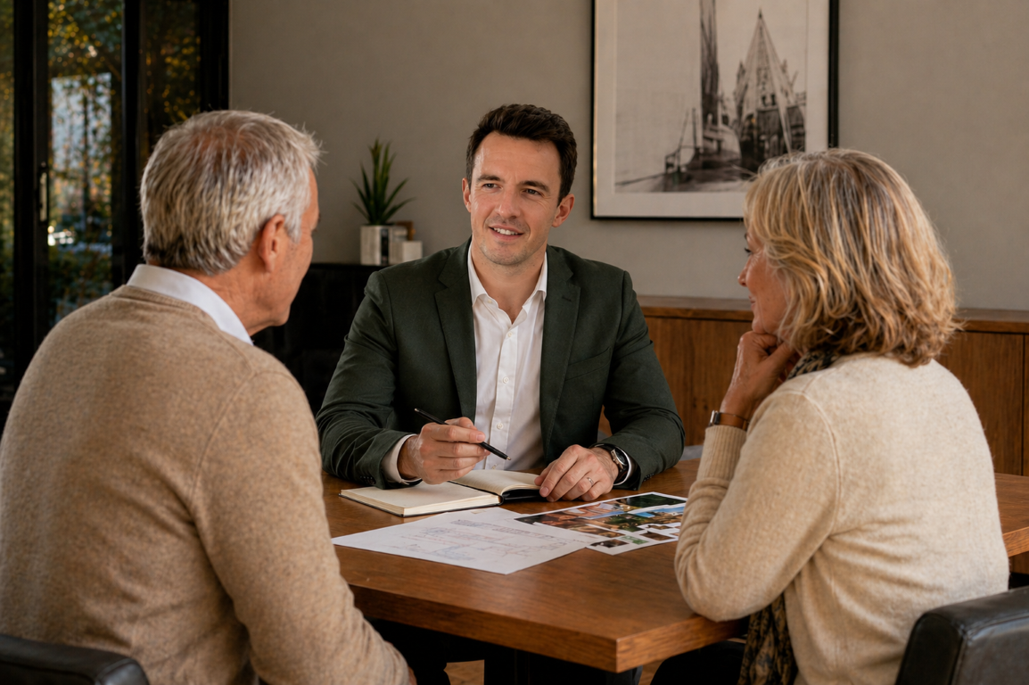 Conseiller CODIA Immo en rendez-vous d'estimation immobilière à La Calamine, Plombières, Région des Trois Frontières