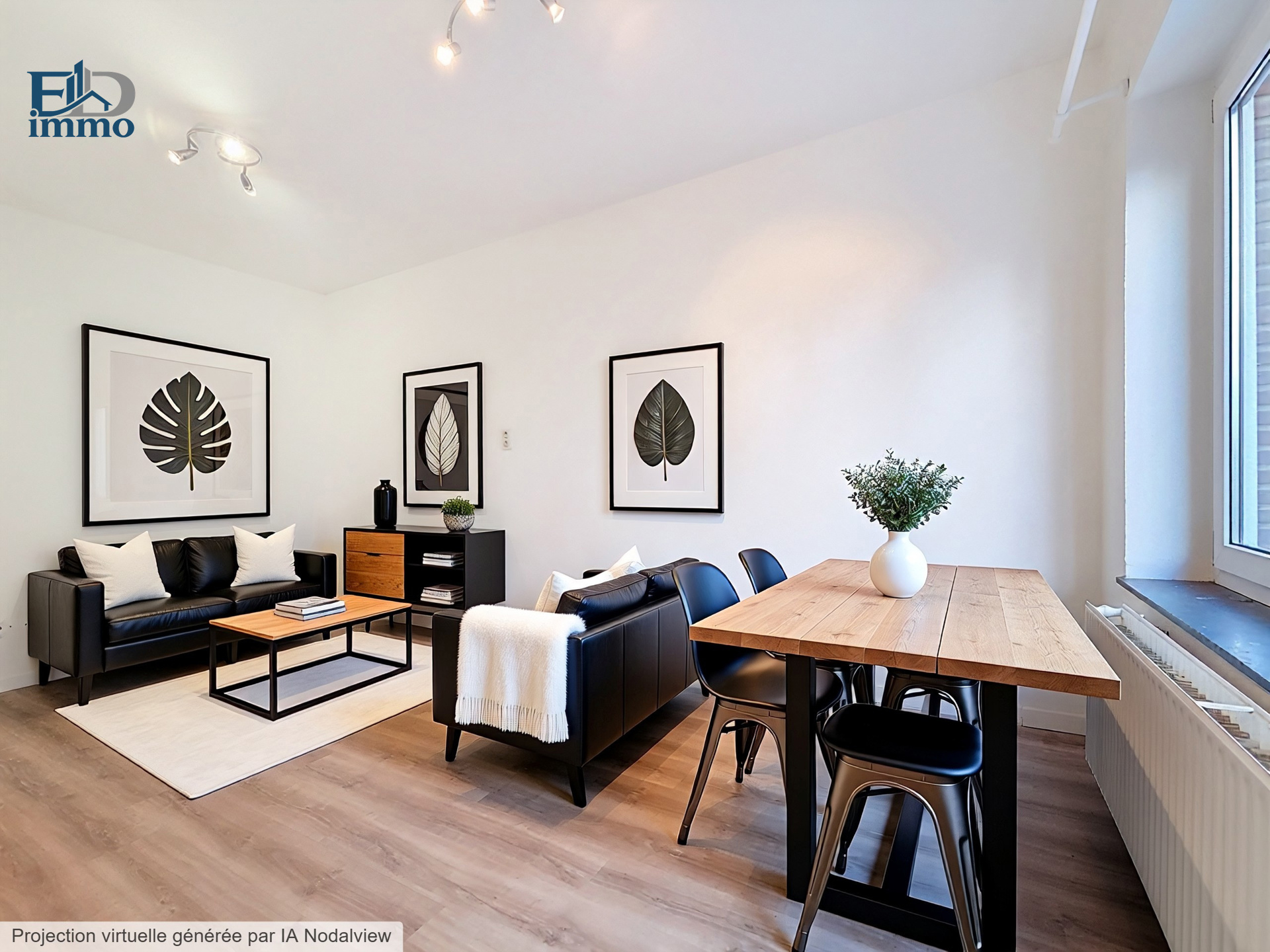 intérieur salon maison à vendre